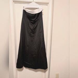 Black & White Prom Dress with Shaw